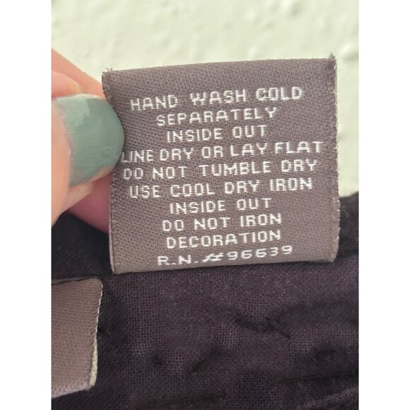 Kenar Bohemian Black & Orange Brown Waist Band Embellished Skirt Size 6 - Picture 8 of 14